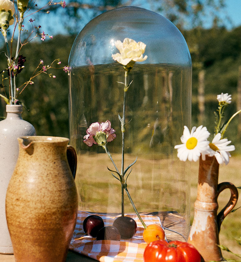 Globe en verre vintage grand format