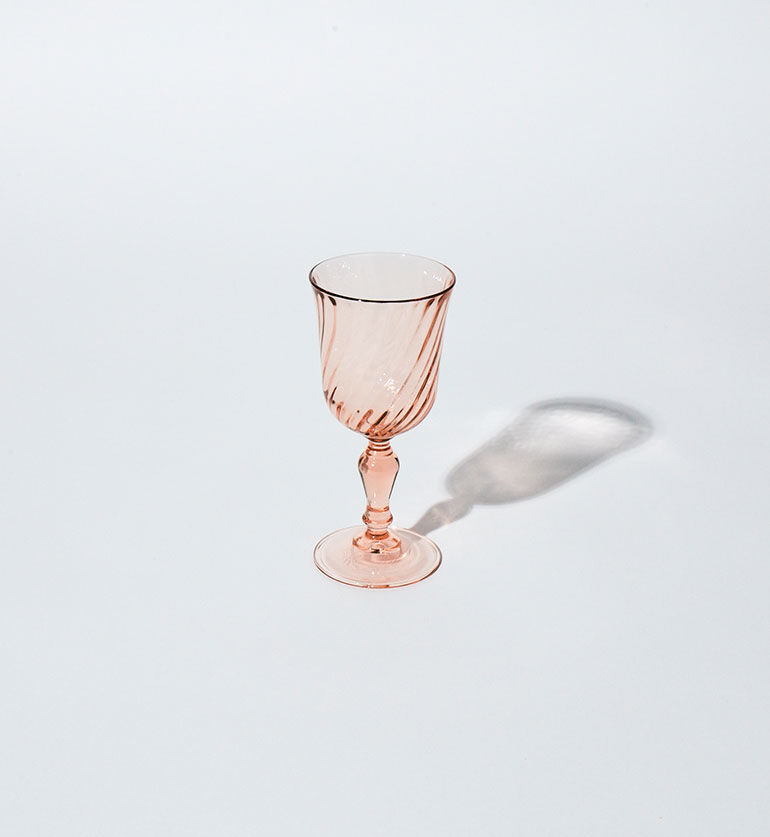 Verre à pied 22 cl vintage Rose