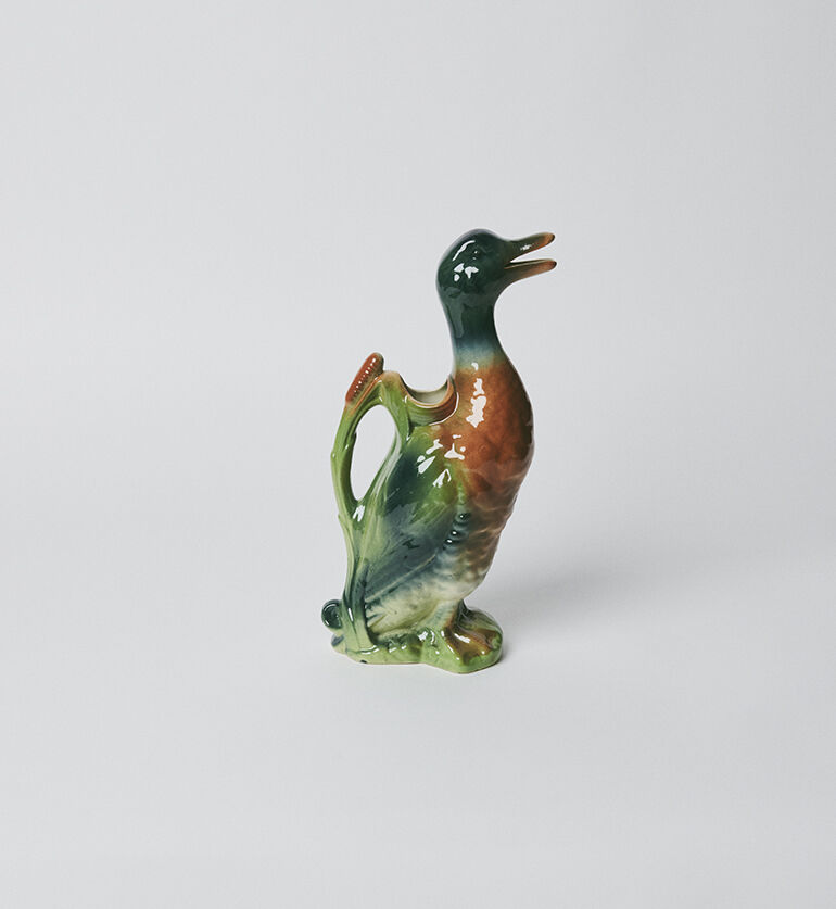 Carafe vintage Barbotine Canard