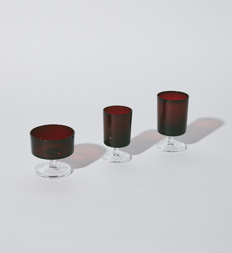 Verre à vin vintage Suède rouge