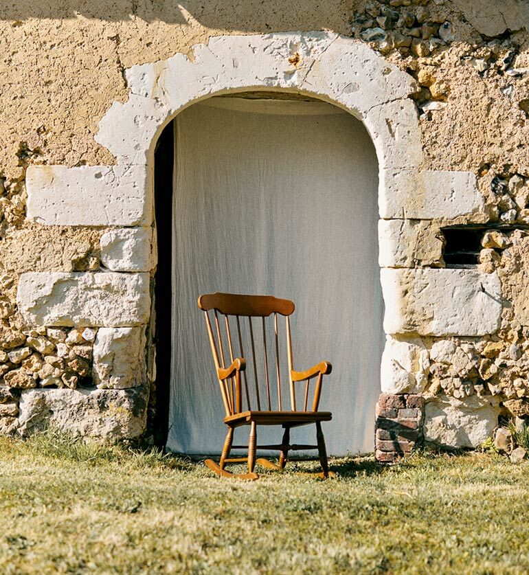 Chaise à bascule vintage