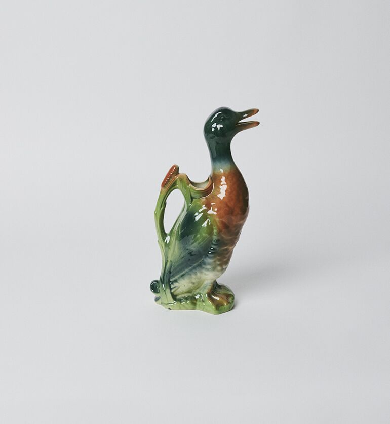 Carafe vintage Barbotine Canard